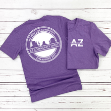 Load image into Gallery viewer, AZ Community Impact Heather Purple T-shirt