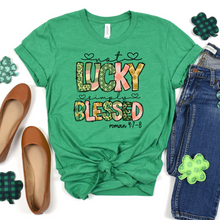 Load image into Gallery viewer, Not Lucky Simply Blessed Faith St. Patrick's Day T-shirt