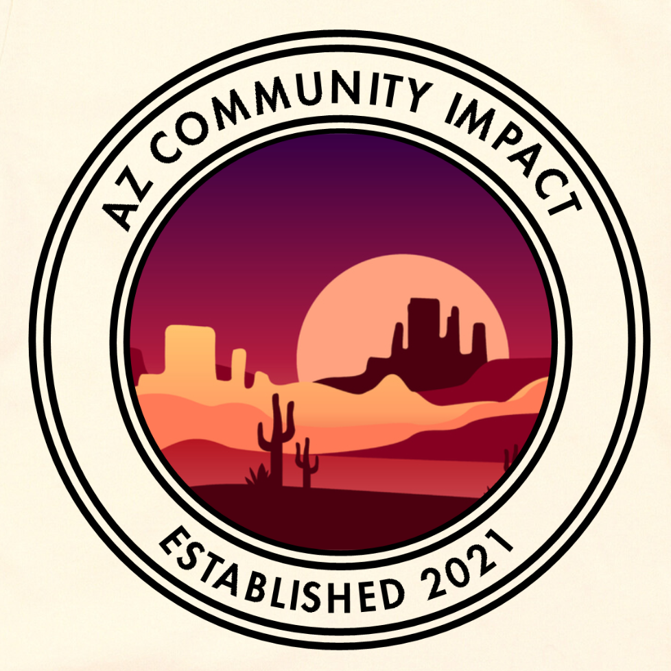 AZ Community Impact AZCI Burgundy T-shirt