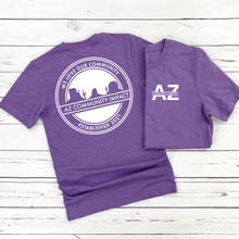 Load image into Gallery viewer, AZ Community Impact Heather Purple T-shirt
