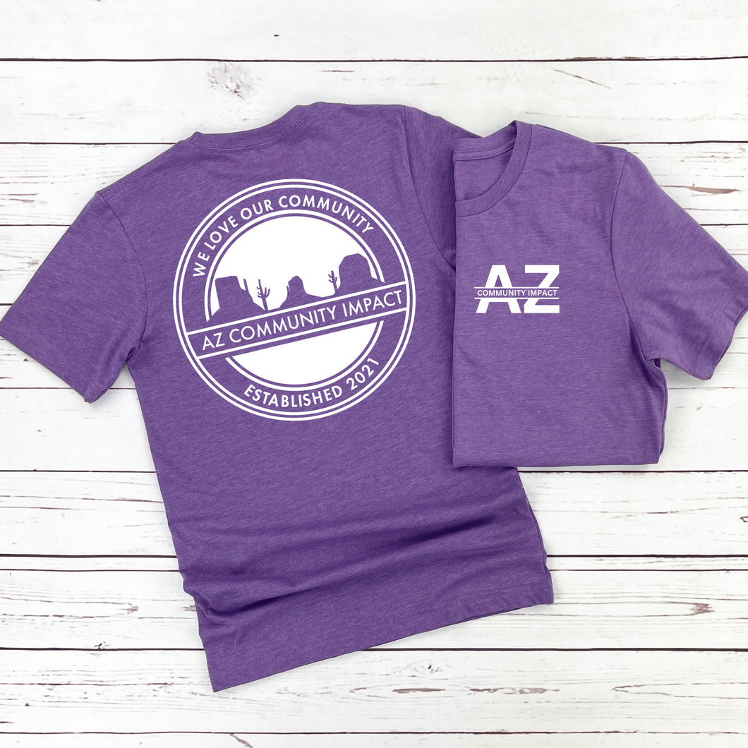 AZ Community Impact Heather Purple T-shirt