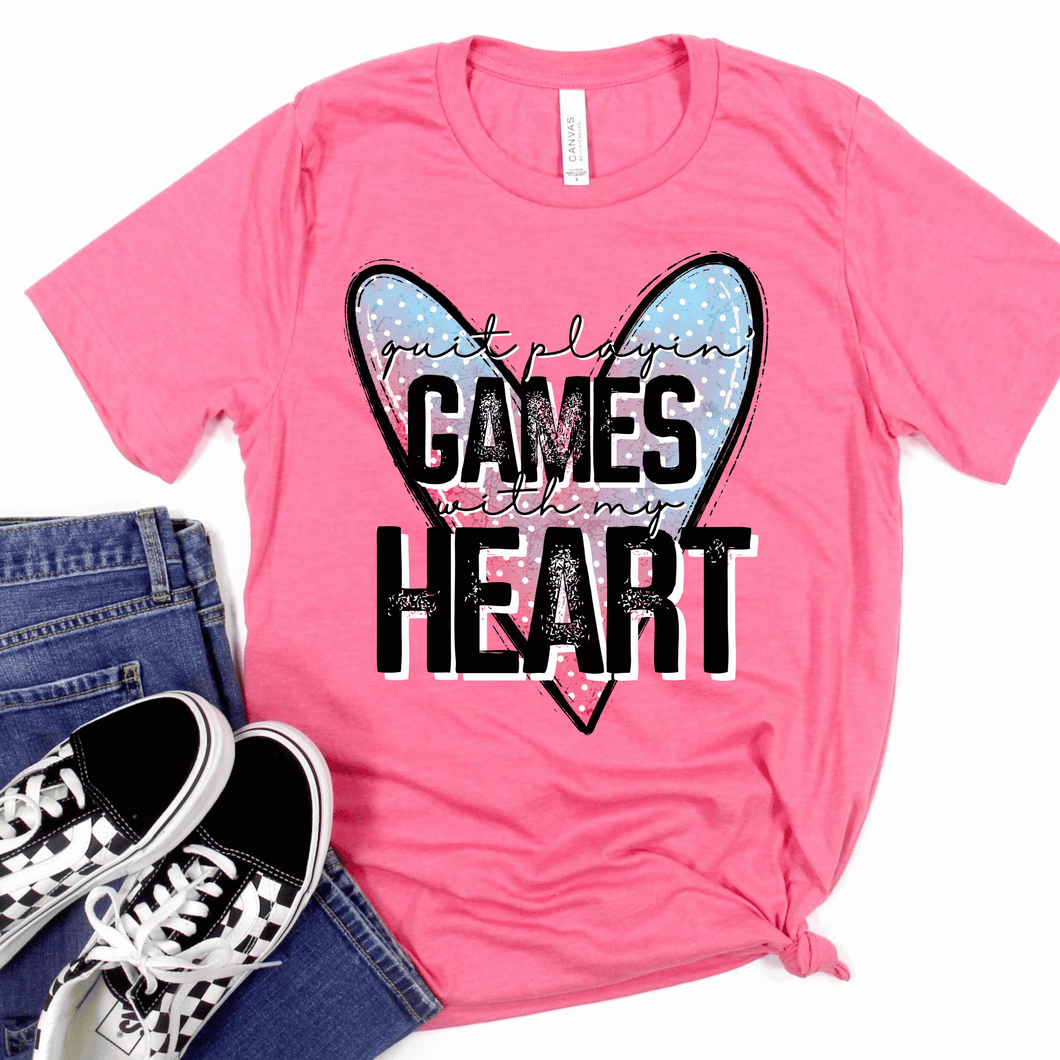 Quit Playin' Games With My Heart Pink T-shirt