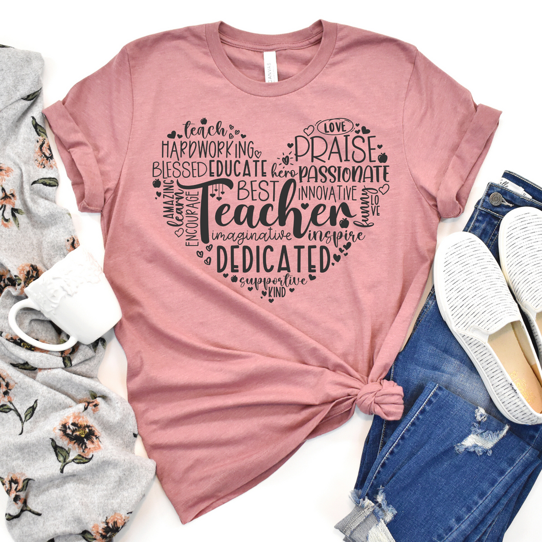 Teacher Appreciation Heart T-shirt